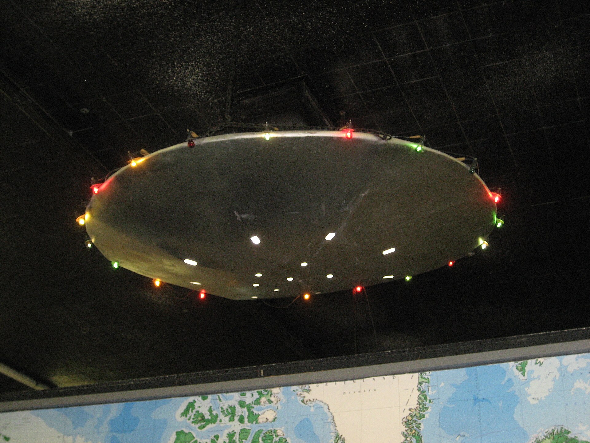 Alien spaceship exhibit at the International UFO Museum